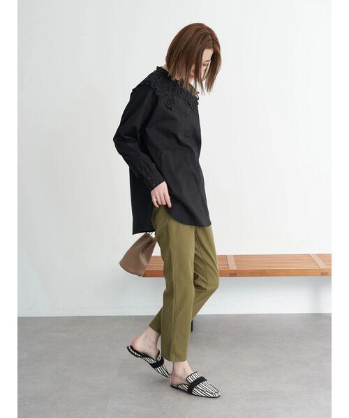 earth music&ecology(アースミュージックアンドエコロジー)の「レース衿ブラウス*(シャツ/ブラウス・レディース・ブラック/オフホワイト・FREE)」の17枚目の写真