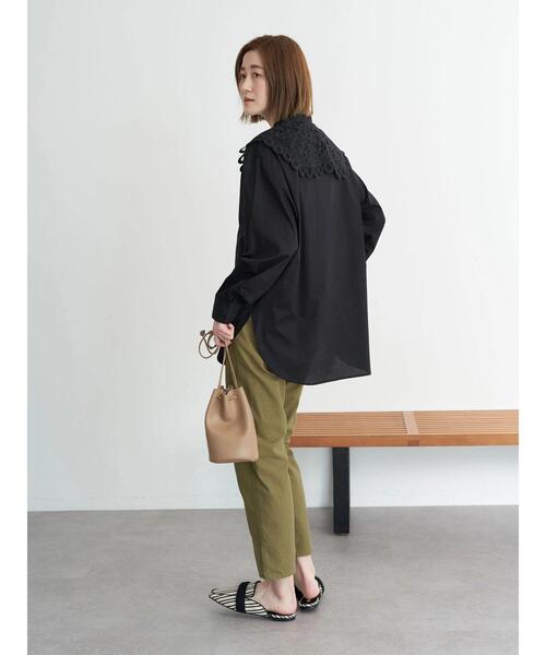 earth music&ecology(アースミュージックアンドエコロジー)の「レース衿ブラウス*(シャツ/ブラウス・レディース・ブラック/オフホワイト・FREE)」の18枚目の写真