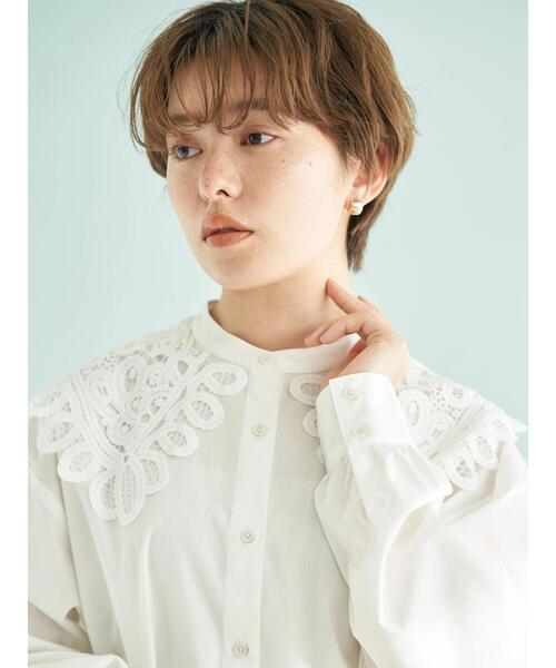 earth music&ecology(アースミュージックアンドエコロジー)の「レース衿ブラウス*(シャツ/ブラウス・レディース・ブラック/オフホワイト・FREE)」の20枚目の写真