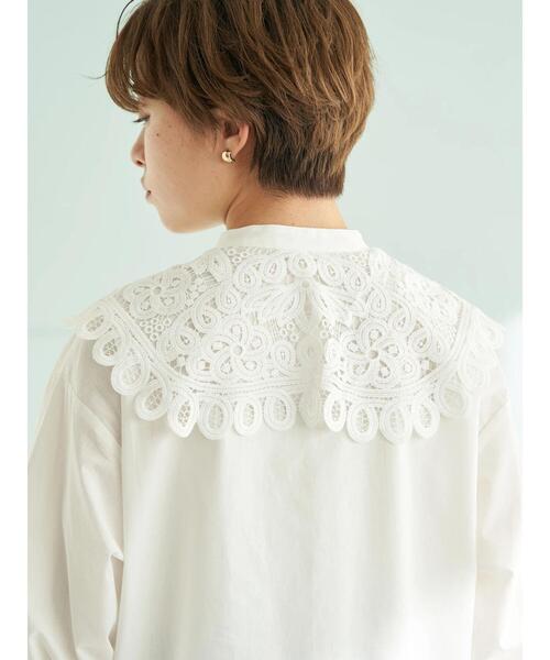 earth music&ecology(アースミュージックアンドエコロジー)の「レース衿ブラウス*(シャツ/ブラウス・レディース・ブラック/オフホワイト・FREE)」の21枚目の写真