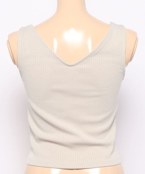 SPIRALGIRL(スパイラルガール)の「【SET販売】カシュクールヘムレイヤードスウェットトップス×スウェットショートパンツ(スウェット・レディース・ベージュ/ネイビー/グレー・FREE)」の7枚目の写真