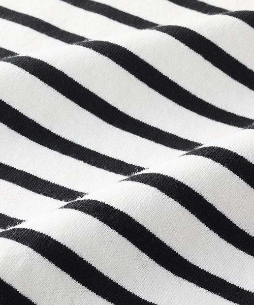 GeeRA（ジーラ）の「コットンパネルボーダールーズプルオーバー（Tシャツ/カットソー・レディース・ホワイト/ブラック/レッド/グリーン/ブルー・SMALL/MEDIUM/X-LARGE/XX-LARGE/LARGE）」の10枚目の写真