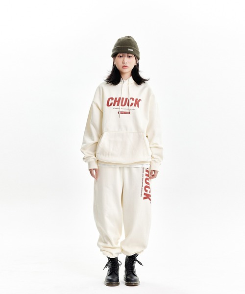 CHUCK（チャック）の「CHUCK (チャック)/SIGNATURE LOGO HOODIE（パーカー・レディース・チャコールグレー/ライトグレー/ブラック/クリーム・S/M/L）」の7枚目の写真