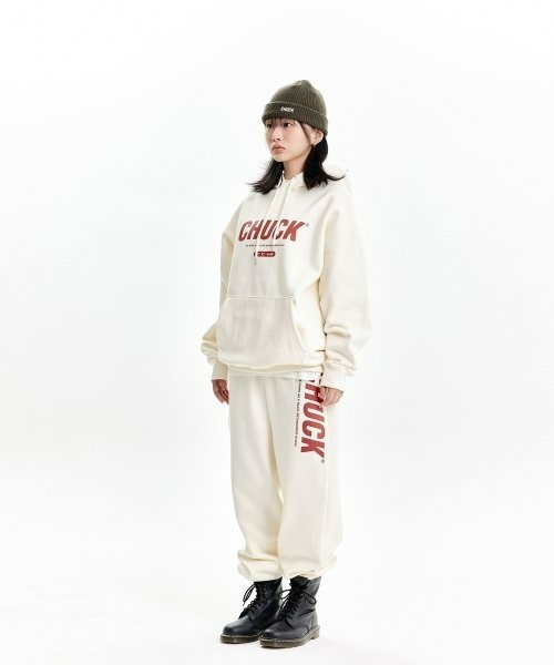 CHUCK（チャック）の「CHUCK (チャック)/SIGNATURE LOGO HOODIE（パーカー・レディース・チャコールグレー/ライトグレー/ブラック/クリーム・S/M/L）」の9枚目の写真