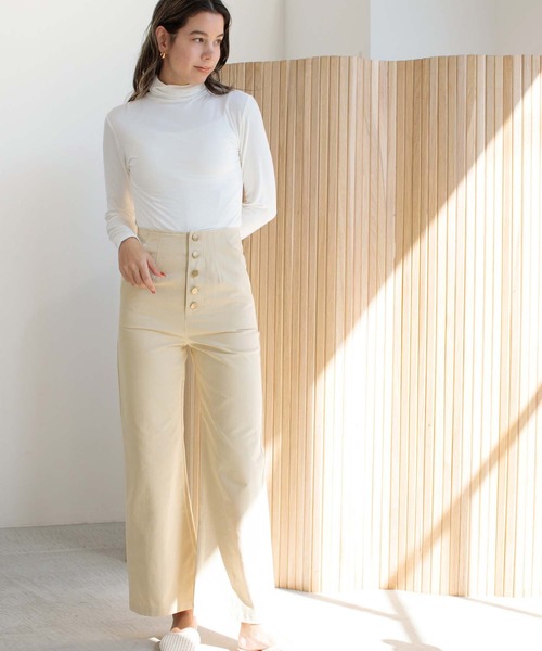 fifth（フィフス）の「ソフトタッチタートルトップス（Tシャツ/カットソー・レディース・ホワイト/パープル/グリーン・M）」の18枚目の写真