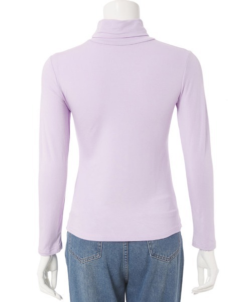 fifth（フィフス）の「ソフトタッチタートルトップス（Tシャツ/カットソー・レディース・ホワイト/パープル/グリーン・M）」の10枚目の写真