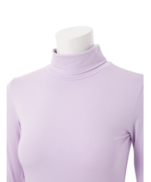 fifth（フィフス）の「ソフトタッチタートルトップス（Tシャツ/カットソー・レディース・ホワイト/パープル/グリーン・M）」の11枚目の写真