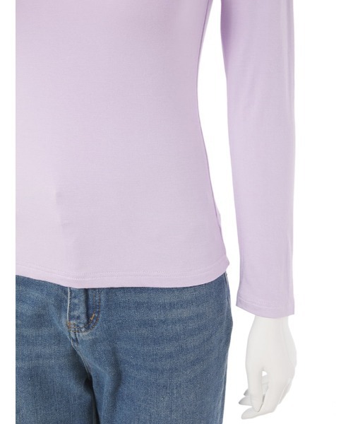 fifth（フィフス）の「ソフトタッチタートルトップス（Tシャツ/カットソー・レディース・ホワイト/パープル/グリーン・M）」の12枚目の写真