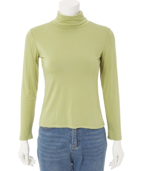 fifth（フィフス）の「ソフトタッチタートルトップス（Tシャツ/カットソー・レディース・ホワイト/パープル/グリーン・M）」の8枚目の写真