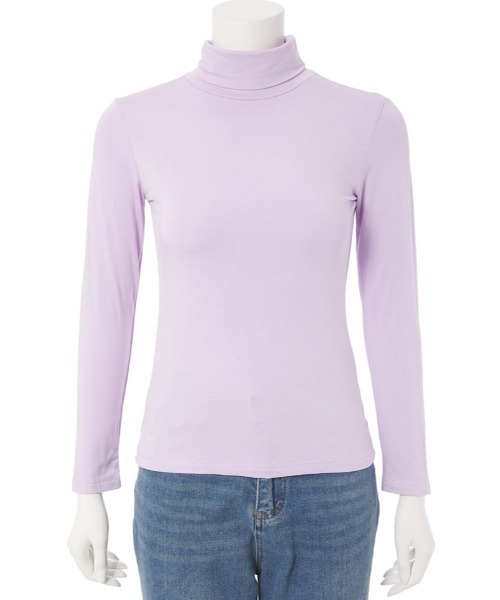 fifth（フィフス）の「ソフトタッチタートルトップス（Tシャツ/カットソー・レディース・ホワイト/パープル/グリーン・M）」の9枚目の写真