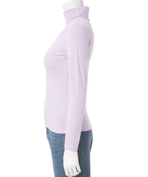 fifth（フィフス）の「ソフトタッチタートルトップス（Tシャツ/カットソー・レディース・ホワイト/パープル/グリーン・M）」の16枚目の写真