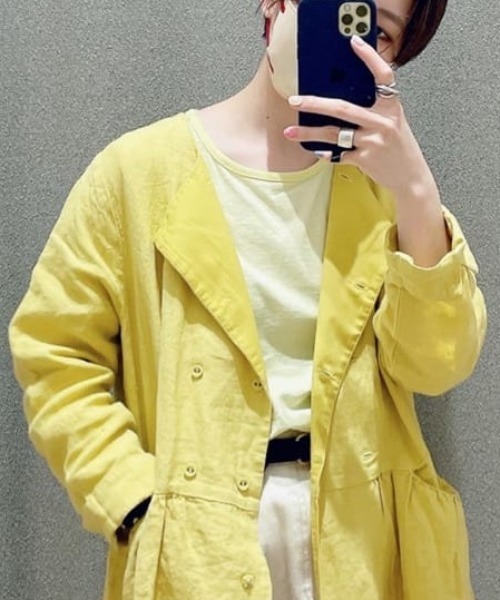 studio CLIP(スタディオクリップ)の「配色カットTシャツ(Tシャツ/カットソー・レディース・オフホワイト/その他1/その他2/その他3・MEDIUM/LARGE)」の1枚目の写真