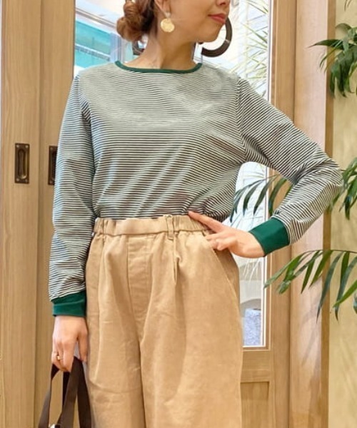 studio CLIP(スタディオクリップ)の「配色カットTシャツ(Tシャツ/カットソー・レディース・オフホワイト/その他1/その他2/その他3・MEDIUM/LARGE)」の4枚目の写真