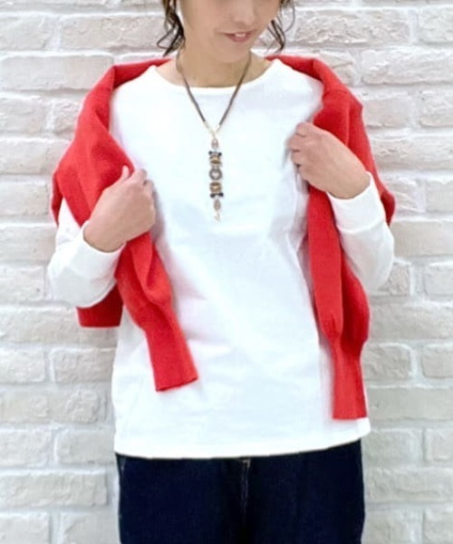 studio CLIP(スタディオクリップ)の「配色カットTシャツ(Tシャツ/カットソー・レディース・オフホワイト/その他1/その他2/その他3・MEDIUM/LARGE)」の2枚目の写真