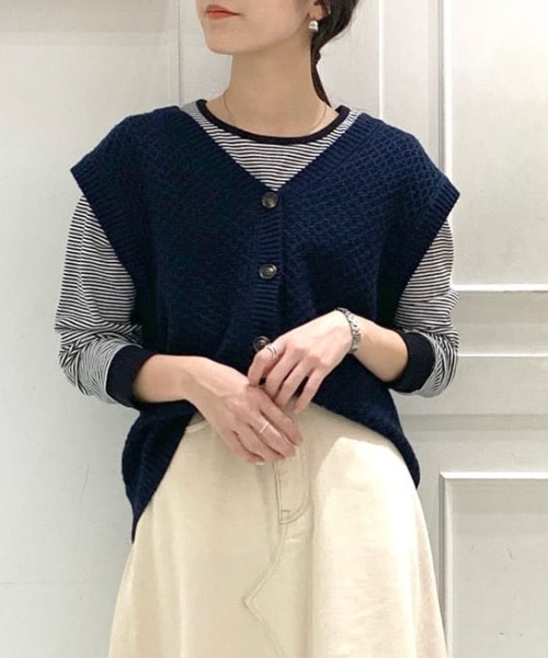 studio CLIP(スタディオクリップ)の「配色カットTシャツ(Tシャツ/カットソー・レディース・オフホワイト/その他1/その他2/その他3・MEDIUM/LARGE)」の7枚目の写真