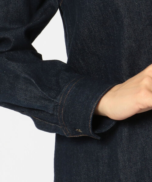 Munich(ミューニック)の「Munich(ミューニック)8ozスラブデニム フレアヘムロングワンピース/MN221N04(ワンピース・レディース・インディゴブルー・FREE)」の7枚目の写真
