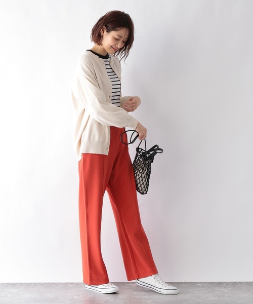 GLOBAL WORK（グローバルワーク）の「トリプルイージークルーカーディガン/262122（カーディガン/ボレロ・レディース・ブラック/ベージュ/オフホワイト/グリーン/ライトイエロー・MEDIUM/LARGE）」の14枚目の写真