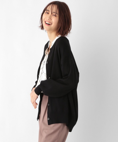 GLOBAL WORK（グローバルワーク）の「トリプルイージークルーカーディガン/262122（カーディガン/ボレロ・レディース・ブラック/ベージュ/オフホワイト/グリーン/ライトイエロー・MEDIUM/LARGE）」の18枚目の写真