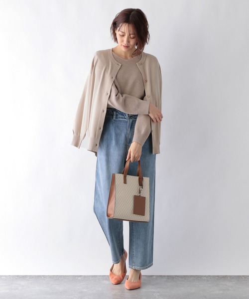 GLOBAL WORK（グローバルワーク）の「トリプルイージークルーカーディガン/262122（カーディガン/ボレロ・レディース・ブラック/ベージュ/オフホワイト/グリーン/ライトイエロー・MEDIUM/LARGE）」の19枚目の写真