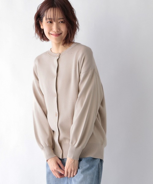 GLOBAL WORK（グローバルワーク）の「トリプルイージークルーカーディガン/262122（カーディガン/ボレロ・レディース・ブラック/ベージュ/オフホワイト/グリーン/ライトイエロー・MEDIUM/LARGE）」の20枚目の写真