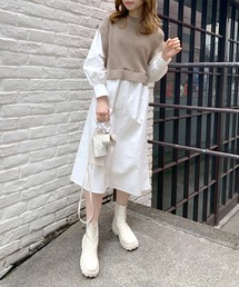 OLIVE des OLIVE | 【WEB限定】おさんぽドッキングワンピース(ワンピース)