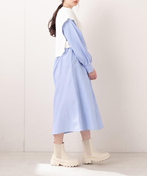 OLIVE des OLIVE（オリーブデオリーブ）の「【WEB限定】おさんぽドッキングワンピース（ワンピース・レディース・オフホワイト/グレー/ベージュ・FREE）」の22枚目の写真