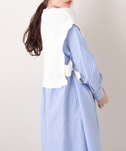 OLIVE des OLIVE（オリーブデオリーブ）の「【WEB限定】おさんぽドッキングワンピース（ワンピース・レディース・オフホワイト/グレー/ベージュ・FREE）」の19枚目の写真