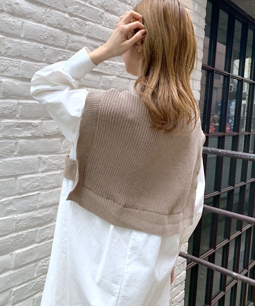 OLIVE des OLIVE（オリーブデオリーブ）の「【WEB限定】おさんぽドッキングワンピース（ワンピース・レディース・オフホワイト/グレー/ベージュ・FREE）」の5枚目の写真