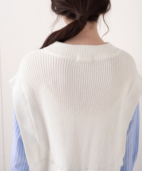 OLIVE des OLIVE（オリーブデオリーブ）の「【WEB限定】おさんぽドッキングワンピース（ワンピース・レディース・オフホワイト/グレー/ベージュ・FREE）」の21枚目の写真