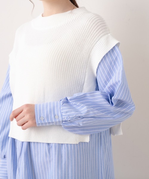 OLIVE des OLIVE（オリーブデオリーブ）の「【WEB限定】おさんぽドッキングワンピース（ワンピース・レディース・オフホワイト/グレー/ベージュ・FREE）」の18枚目の写真