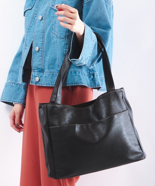FUNALIVE(ファンアライブ)の「Valentino Michelle 通A4対応整理整頓トートバッグ(トートバッグ・レディース・ワイン/ブラック/ブラウン/ネイビー/ベージュ/ブルーグリーン/マスタード/オレンジ系その他/グレイッシュベージュ・FREE)」の10枚目の写真