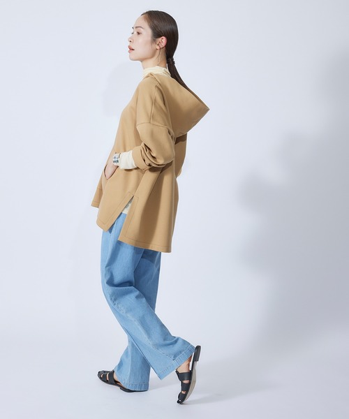 【秋にも使える】ダンボールニットVネックフーディ