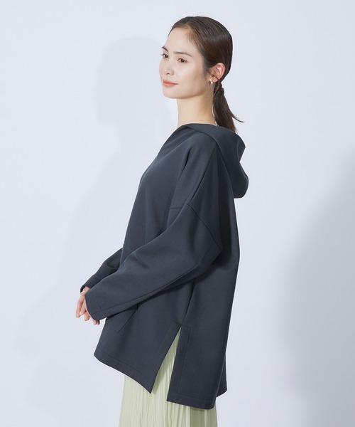 【秋にも使える】ダンボールニットVネックフーディ