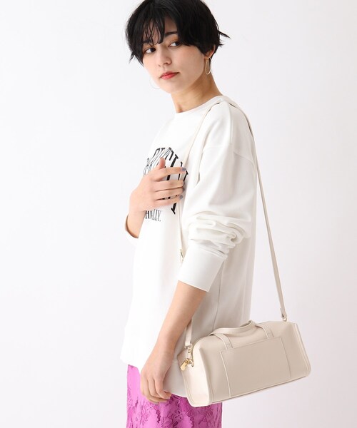 OPAQUE.CLIP(オペークドットクリップ)の「◆スクエアボストンバッグ【2WAY】(ボストンバッグ・レディース・ブラック/オフホワイト・00)」の2枚目の写真