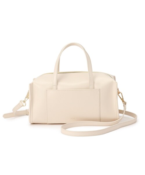 OPAQUE.CLIP(オペークドットクリップ)の「◆スクエアボストンバッグ【2WAY】(ボストンバッグ・レディース・ブラック/オフホワイト・00)」の6枚目の写真