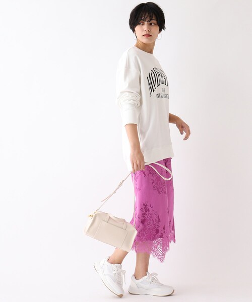 OPAQUE.CLIP(オペークドットクリップ)の「◆スクエアボストンバッグ【2WAY】(ボストンバッグ・レディース・ブラック/オフホワイト・00)」の9枚目の写真