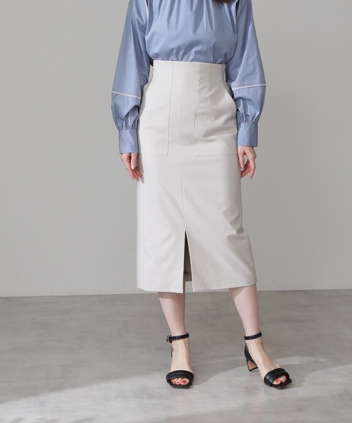 N.(N. Natural Beauty Basic)(エヌエヌナチュラルビューティーベーシック)の「【S Size Line】◆ツイルストレッチポケットタイトスカート(スカート・レディース・オフホワイト/モカ/ネイビー/ピンク・SMALL/MEDIUM)」の5枚目の写真