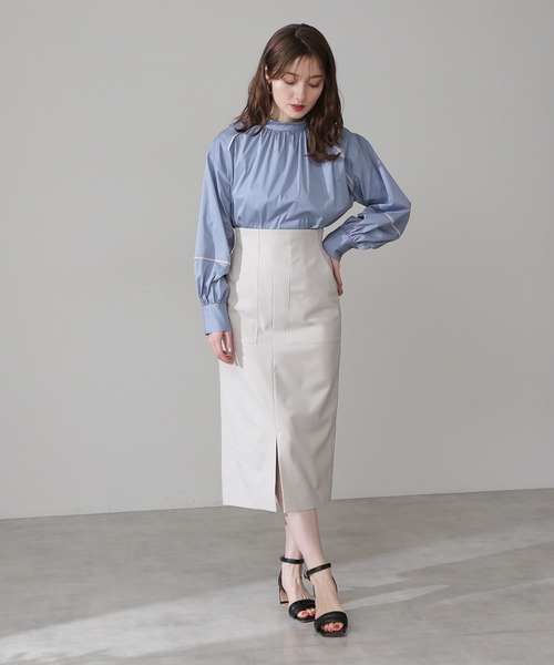 N.(N. Natural Beauty Basic)(エヌエヌナチュラルビューティーベーシック)の「【S Size Line】◆ツイルストレッチポケットタイトスカート(スカート・レディース・オフホワイト/モカ/ネイビー/ピンク・SMALL/MEDIUM)」の7枚目の写真