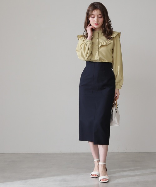 N.(N. Natural Beauty Basic)(エヌエヌナチュラルビューティーベーシック)の「【S Size Line】◆ツイルストレッチポケットタイトスカート(スカート・レディース・オフホワイト/モカ/ネイビー/ピンク・SMALL/MEDIUM)」の11枚目の写真