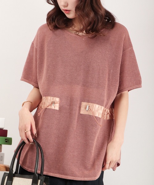 EACH.（イーチ）の「EACH メッシュニットT（ニット/セーター・レディース・パープル/ブラウン/ホワイト・FREE）」の9枚目の写真