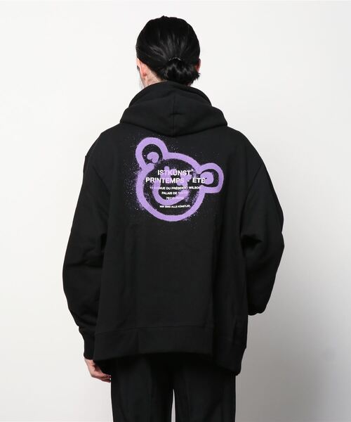 ISTKUNST（イストクンスト）の「【ISTKUNST】BEAR & SMILEY HOOD ZIP UP / イストクンスト ベアー アンド スマイリー ジップアップ フーディー（パーカー・レディース・ライトグレー/ブラック・MEDIUM/LARGE/X-LARGE）」の12枚目の写真