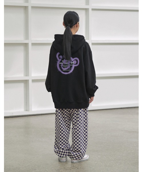 ISTKUNST（イストクンスト）の「【ISTKUNST】BEAR & SMILEY HOOD ZIP UP / イストクンスト ベアー アンド スマイリー ジップアップ フーディー（パーカー・レディース・ライトグレー/ブラック・MEDIUM/LARGE/X-LARGE）」の14枚目の写真