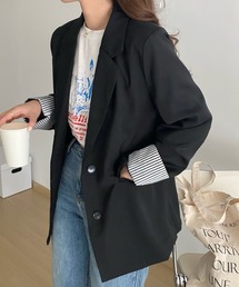 S/S ストライプカフスカジュアルジャケット