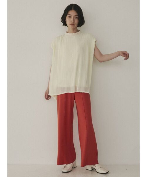 COTORICA（コトリカ）の「配色ウォッシャブルニットパンツ（その他パンツ・レディース・ブラック/ベージュ/カーキ/オレンジ/ブルー・FREE）」の15枚目の写真