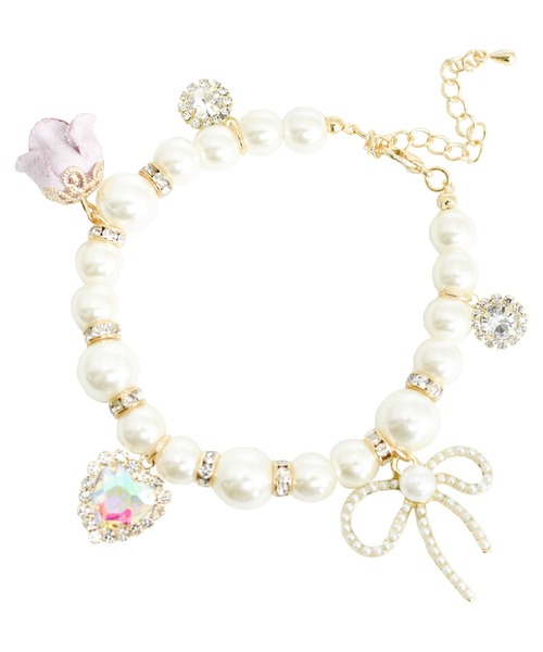 ROJITA（ロジータ）の「ランダムパーツキラキラブレスレット（ブレスレット・レディース・ブラック/ピンク・FREE）」の13枚目の写真