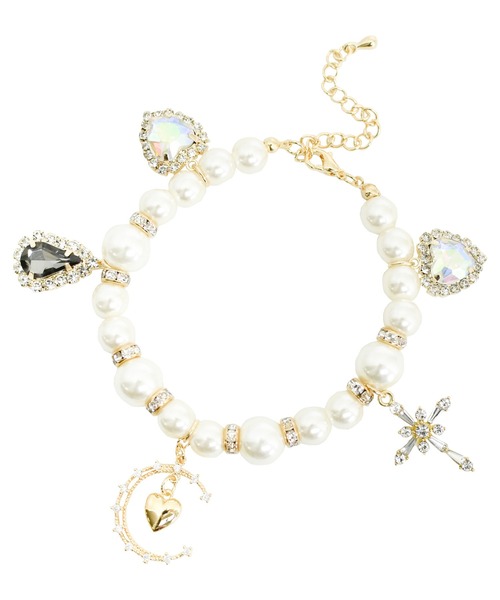 ROJITA（ロジータ）の「ランダムパーツキラキラブレスレット（ブレスレット・レディース・ブラック/ピンク・FREE）」の14枚目の写真