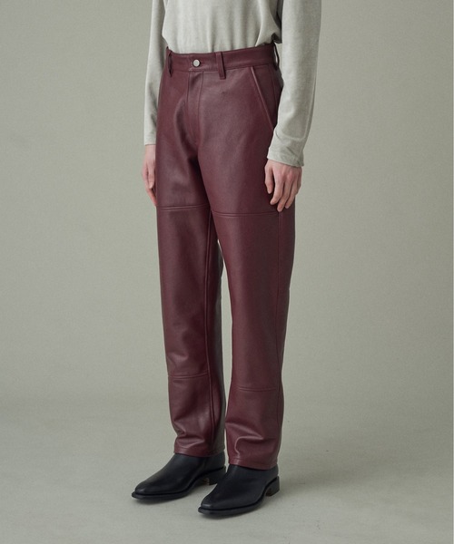 Juha(ユハ)の「COW LEATHER PANTS(その他パンツ・メンズ・ボルドー/ブラック・4/3/2)」の2枚目の写真