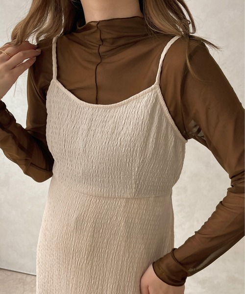 apres jour clair（アプレジュールクレア）の「【apres jour clair】マーメイドキャミワンピ―ス【ZOZOTOWN限定アイテム】（ワンピース・レディース・アイボリー/ベージュ/ブラウン系その他・X-LARGE/フリー）」の8枚目の写真