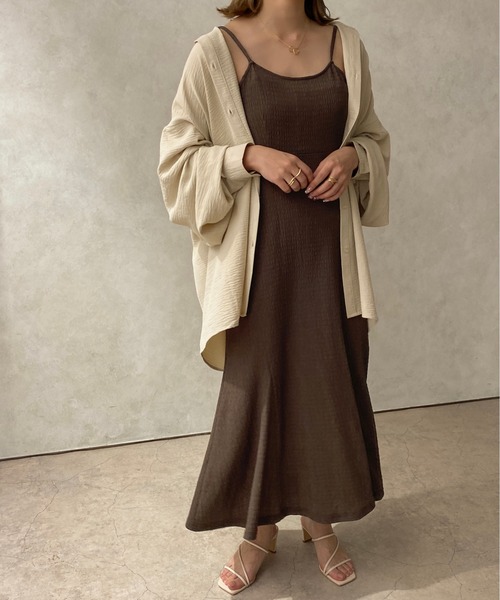 apres jour clair（アプレジュールクレア）の「【apres jour clair】マーメイドキャミワンピ―ス【ZOZOTOWN限定アイテム】（ワンピース・レディース・アイボリー/ベージュ/ブラウン系その他・X-LARGE/フリー）」の12枚目の写真