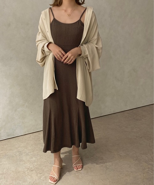 apres jour clair（アプレジュールクレア）の「【apres jour clair】マーメイドキャミワンピ―ス【ZOZOTOWN限定アイテム】（ワンピース・レディース・アイボリー/ベージュ/ブラウン系その他・X-LARGE/フリー）」の14枚目の写真